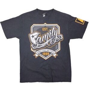 Famous stars and straps "F" logo shirt medium vintage y2k mens black T Shirt